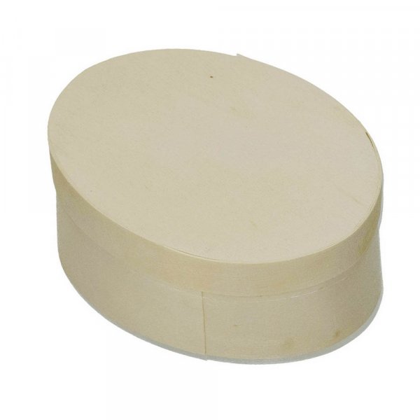 Multiplex kist  120 x 90 mm H 50 mm - onbehandeld ovaal