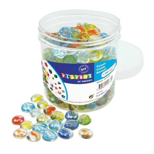 Glasklompjes 17-19 mm