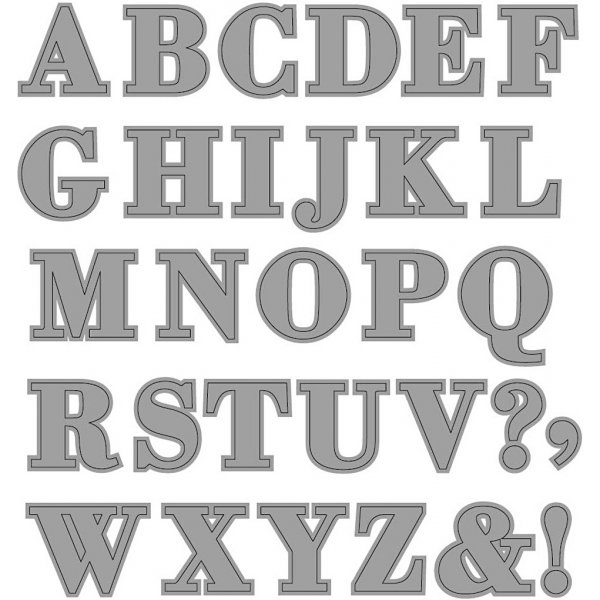 Snijsjabloon - alfabet