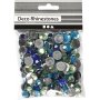 Strasstenen - blauw/groene harmonie - Rond - 6+9+12 mm - 360 st