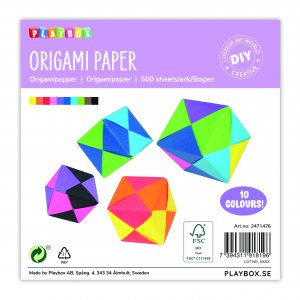 Origamipapier 10 kleuren - 15 x 15 cm - 70g - 500 vellen Origamipapier 10 kleuren - 15 x 15 cm - 70g - 500 vellen