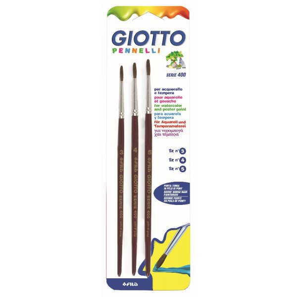Penselen Giotto - Maat 3,4,5