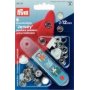 Klinknagelknop JERSEY messing parelwit 12 mm 6 st