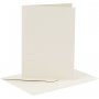 Kaarten en enveloppen - gebroken wit - 11,5 x 16,5 cm - 6 sets