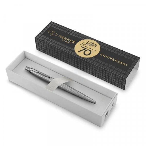 Balpen Parker Jotter - Special Edition 70th Anniversary - Roestvrij staal - Medium blauw