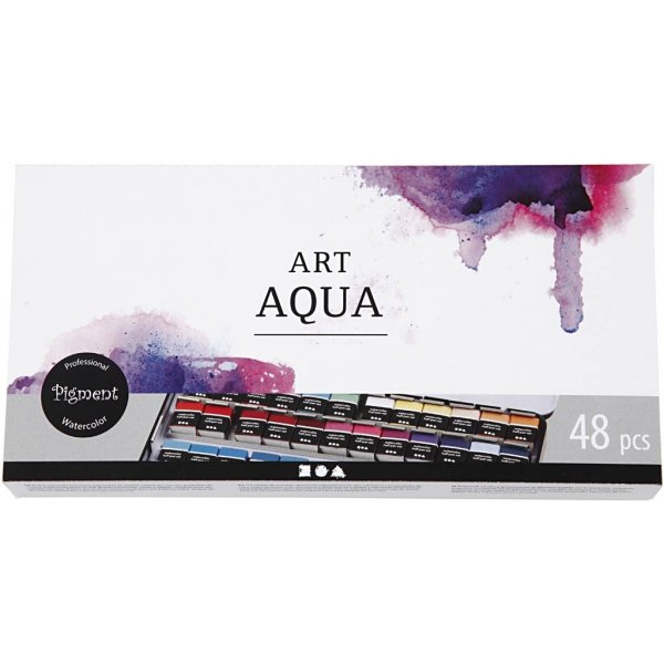 Art Aqua aquarelverf - standaardkleuren - 48 st Art Aqua aquarelverf - standaardkleuren - 48 st