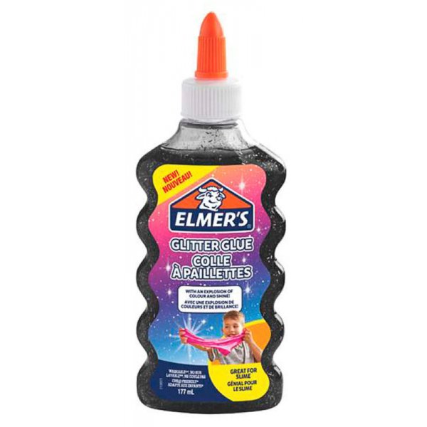 Lijm Elmer's - 177 ml - Glitterlijm - Zwart