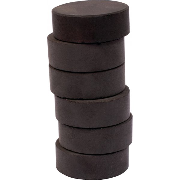 Kleur pucks 44 mm - zwart - 6 st