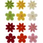 Vilten decoraties met strass steentjes - 120 st