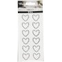 Strass hartjes - zilver - 12 st