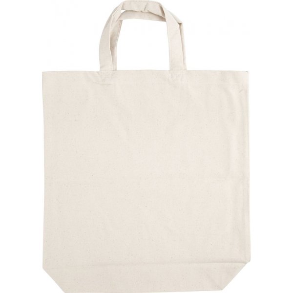 Textieltas met bodemvouw - katoenen canvas