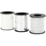 Cadeaukoord - zilver - zilver glitter - wit - 3 x 15 m