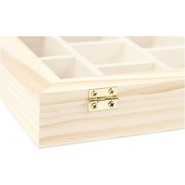 Doos met glazen deksel