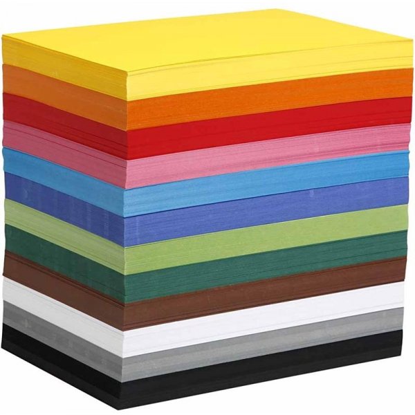 Creatief karton - gemengde kleuren - A4 - 1200 st