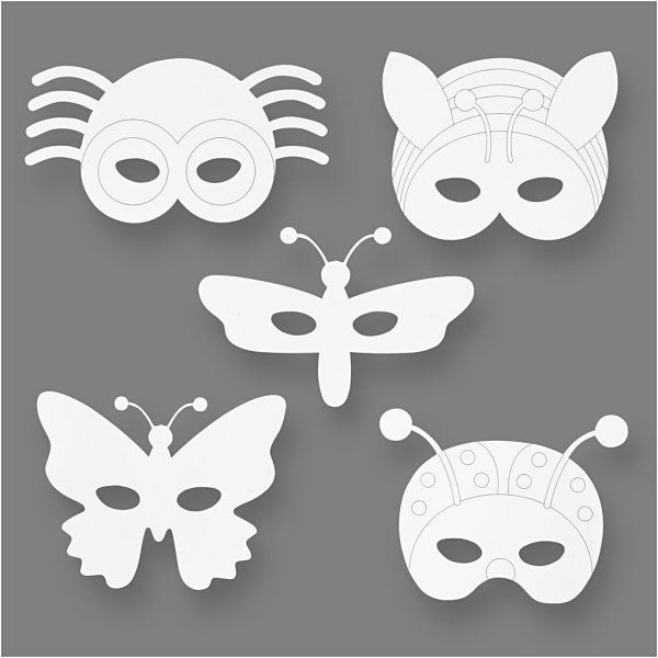 TeACH Me - Insectenmaskers - wit - 16 st TeACH Me - Insectenmaskers - wit - 16 st