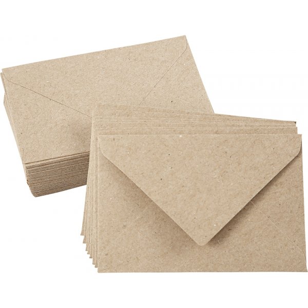 Gerecyclede envelop - naturel - 7,8 x 11,5 cm - 50 st Gerecyclede envelop - naturel - 7,8 x 11,5 cm - 50 st