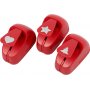 Papierpons - rood - ster - hart - kerstboom - 3 st