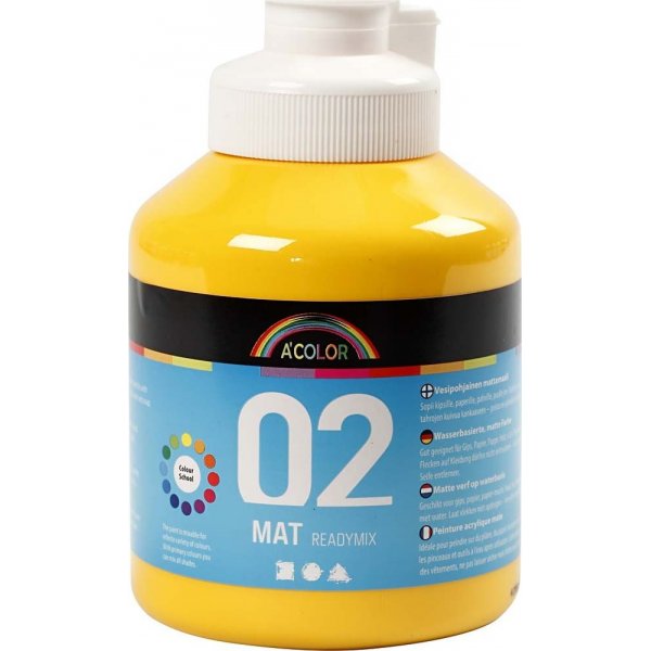 Schoolverf - Acryl - geel - mat - 500 ml