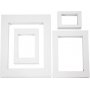 Passepartout kaders - wit - A3, A4, A5, A6 - 4 x 100 stuks