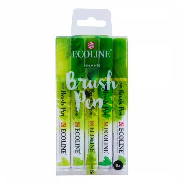 Ecoline Brush Pen 5-pack - Groen