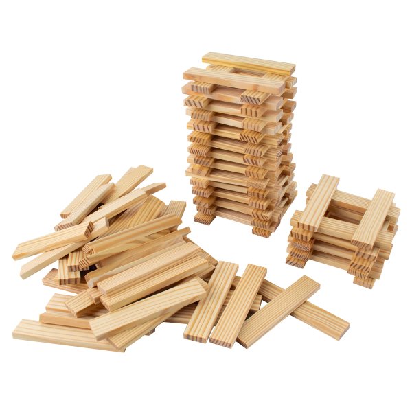 Bouwbare houten tegels 200 stuks - Houtkleurig Bouwbare houten tegels 200 stuks - Houtkleurig