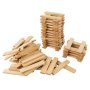 Bouwbare houten tegels 200 stuks - Houtkleurig Bouwbare houten tegels 200 stuks - Houtkleurig