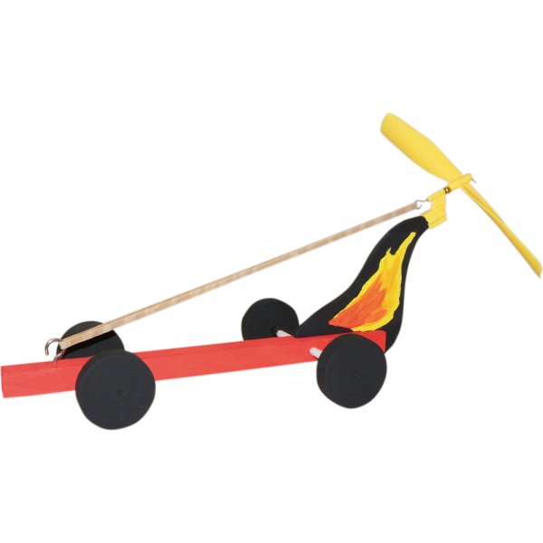 Houten auto met propeller 6 stuks Houten auto met propeller 6 stuks