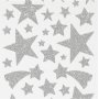 Glitterstickers - zilver - sterren - 2 vellen