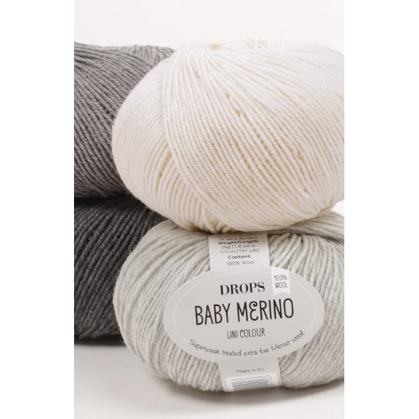 Drops Baby Merino-garen - 50 g (ca. 40 verschillende kleurkeuzes) Drops Baby Merino-garen - 50 g (ca. 40 verschillende kleurkeuzes)