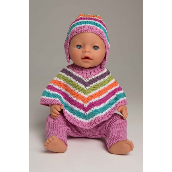 Breipatroon - Poncho, broek en muts