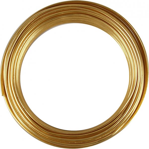 Aluminiumdraad - 3 mm - goud - 29 m