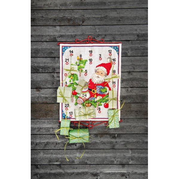 Borduurpakket Kalender - Kerstman