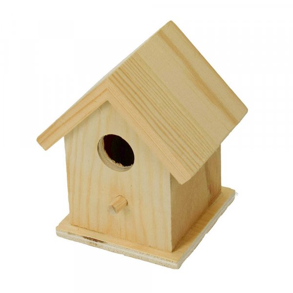 Onbehandeld vogelhuisje - 10x7x7 cm