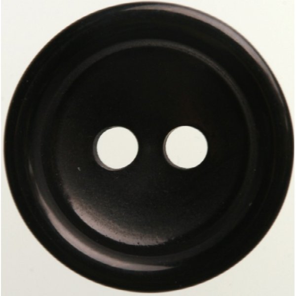 Knoop Rond 2-gaats 15 mm 4st - Zwart