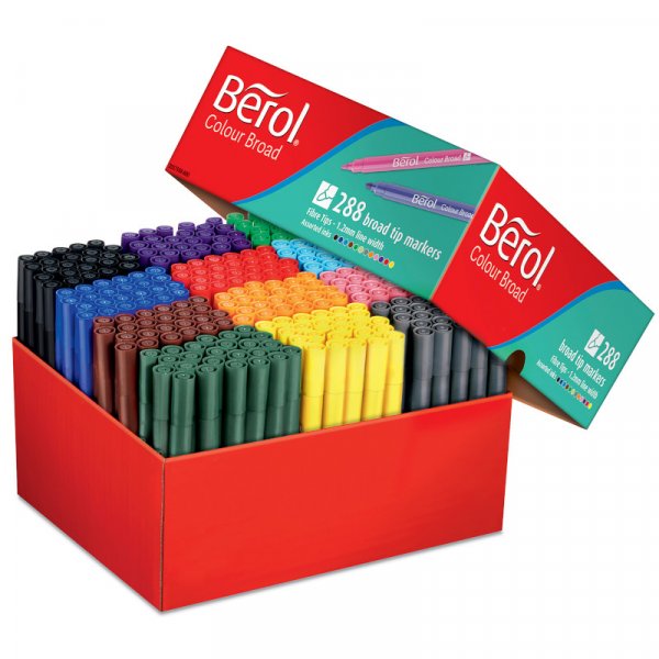 Vezelpen Berol - Kleur Breed - 288 pennen