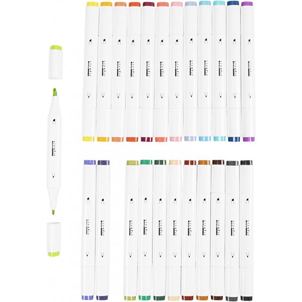 Tekenpen - complementaire kleuren - 24 st Tekenpen - complementaire kleuren - 24 st