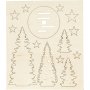 Doe-het-zelf houten figuren - kerstbomen