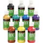 Schoolverf Acryl - Metallic - gemengde kleuren - metallic - 10 x 120 ml