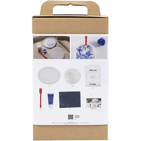 DIY Kit Harsgieten, Ronde bak met marmering DIY Kit Harsgieten, Ronde bak met marmering