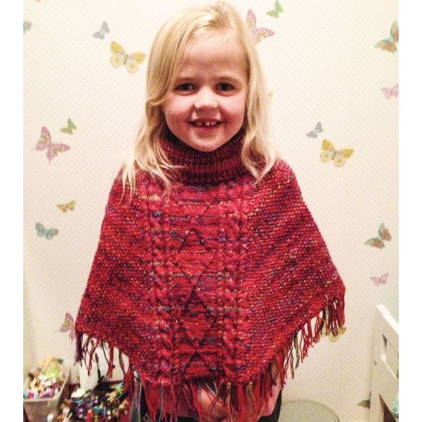 Breipatroon - Gebreide kinderponcho