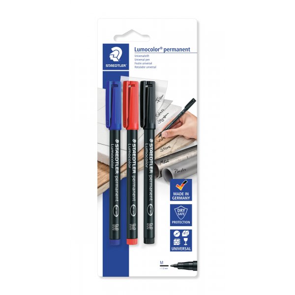 OH Pen Lumocolor Permanent 1 mm - 3 stiften