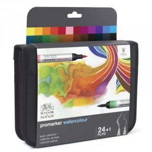 Pro markerset - Winsor & Newton - Aquarelset - 24-delig