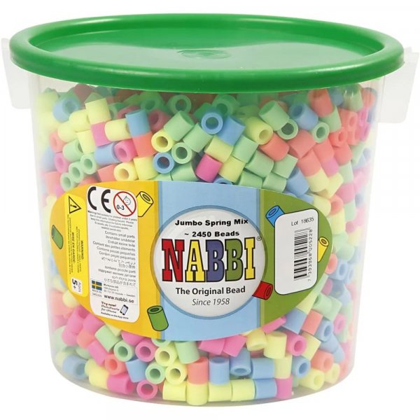 NABBI Tube kralen - Pastelkleuren - 2450 st