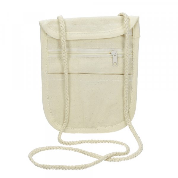 Katoenen artikelen 17 x 14 cm - tas van natuurlijk katoen 280 g / m met hanger