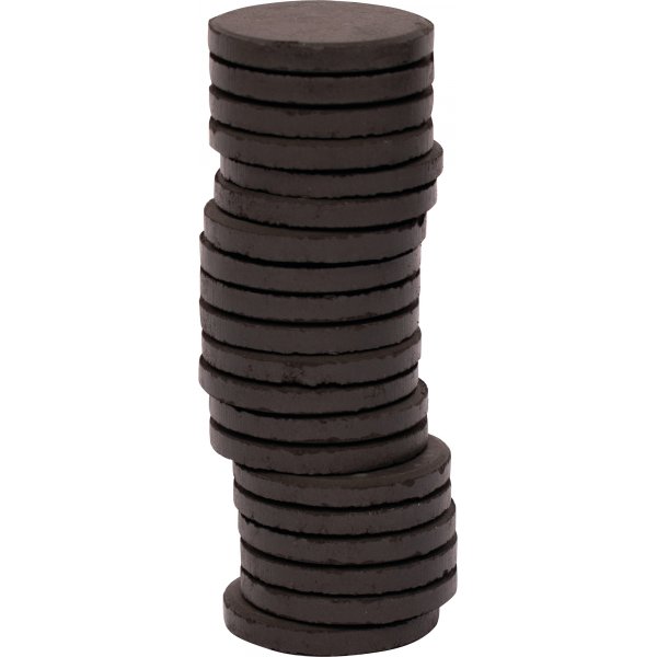 Kleur pucks  30 mm - zwart - 20 st