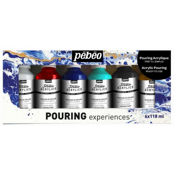 Gietkleurset - Pebeo - 6 x 118ml