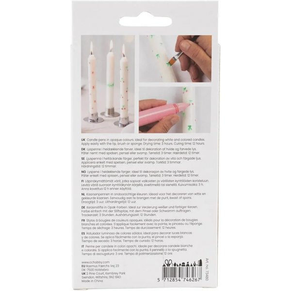 Lichtpennen - Lichtblauw, lichtroze, paars, geel - 4 x 30 ml Lichtpennen - Lichtblauw, lichtroze, paars, geel - 4 x 30 ml