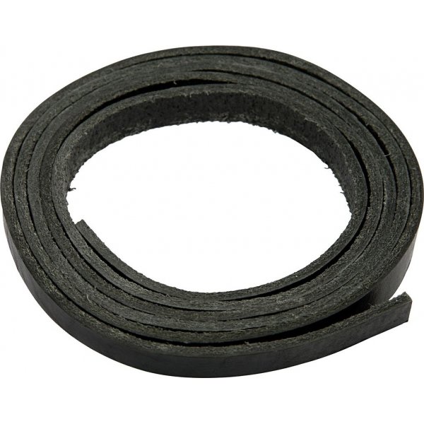 Leren band - zwart - 2 meter