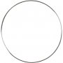 Metalen ring - zilver - 7 cm - 10 st