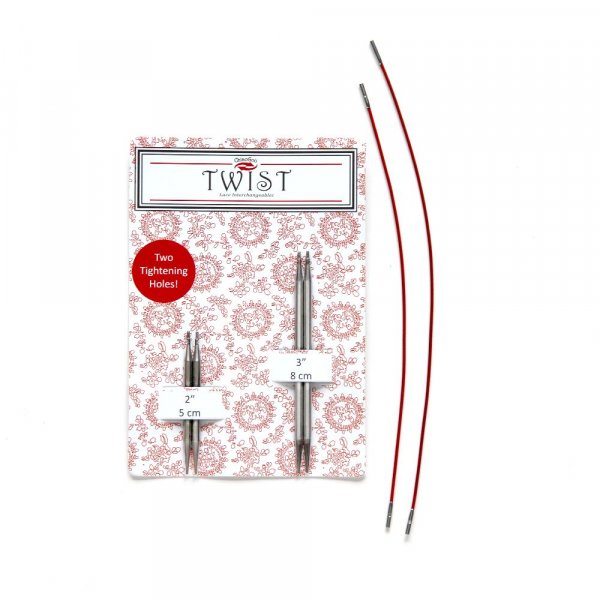 Naalden met kort uiteinde Kombo Twist 5 & 8 cm - 3,25 mm (M)